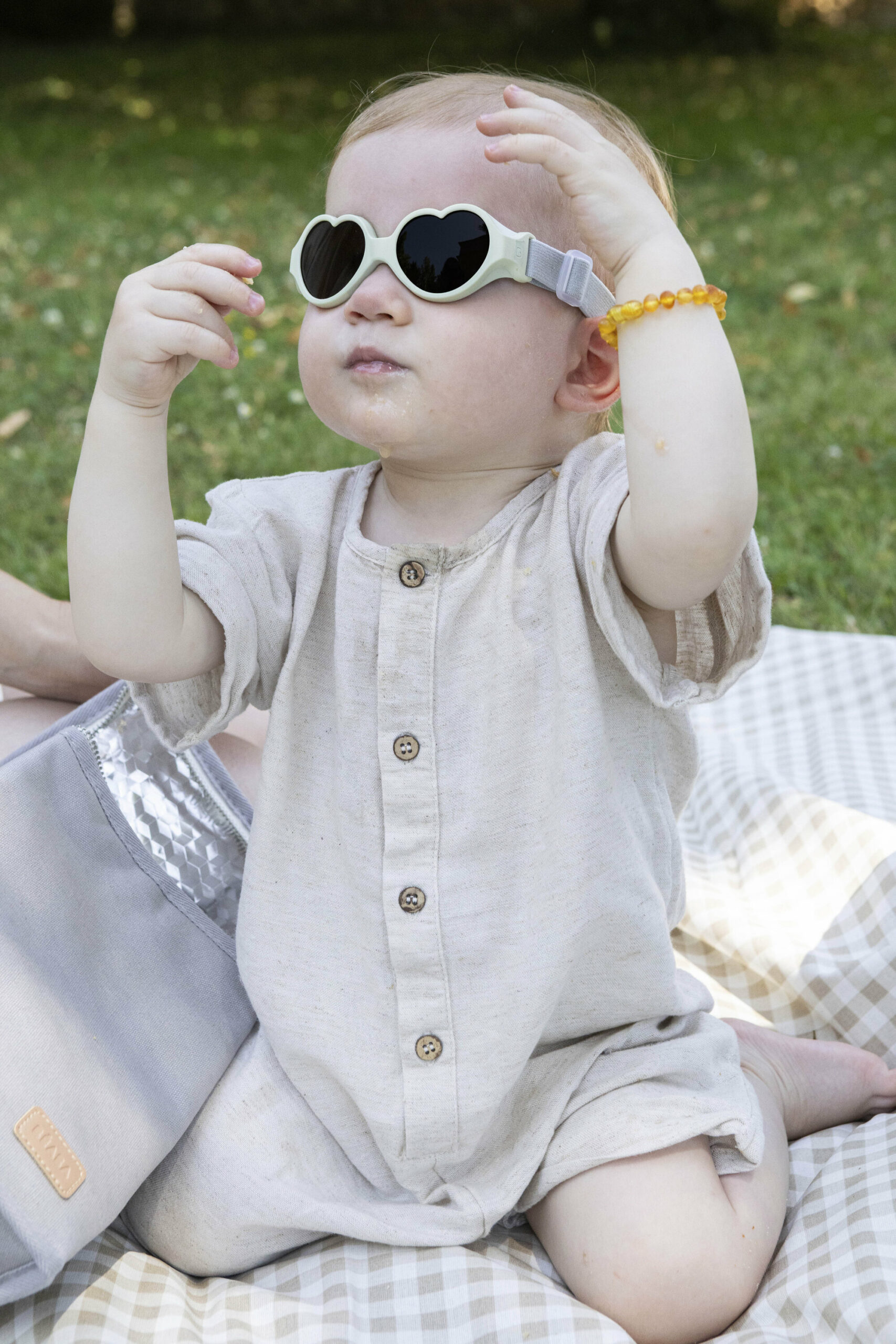 Lunettes 0-9 mois BANDEAU BABY CŒUR menthe (beaba) – Image 2