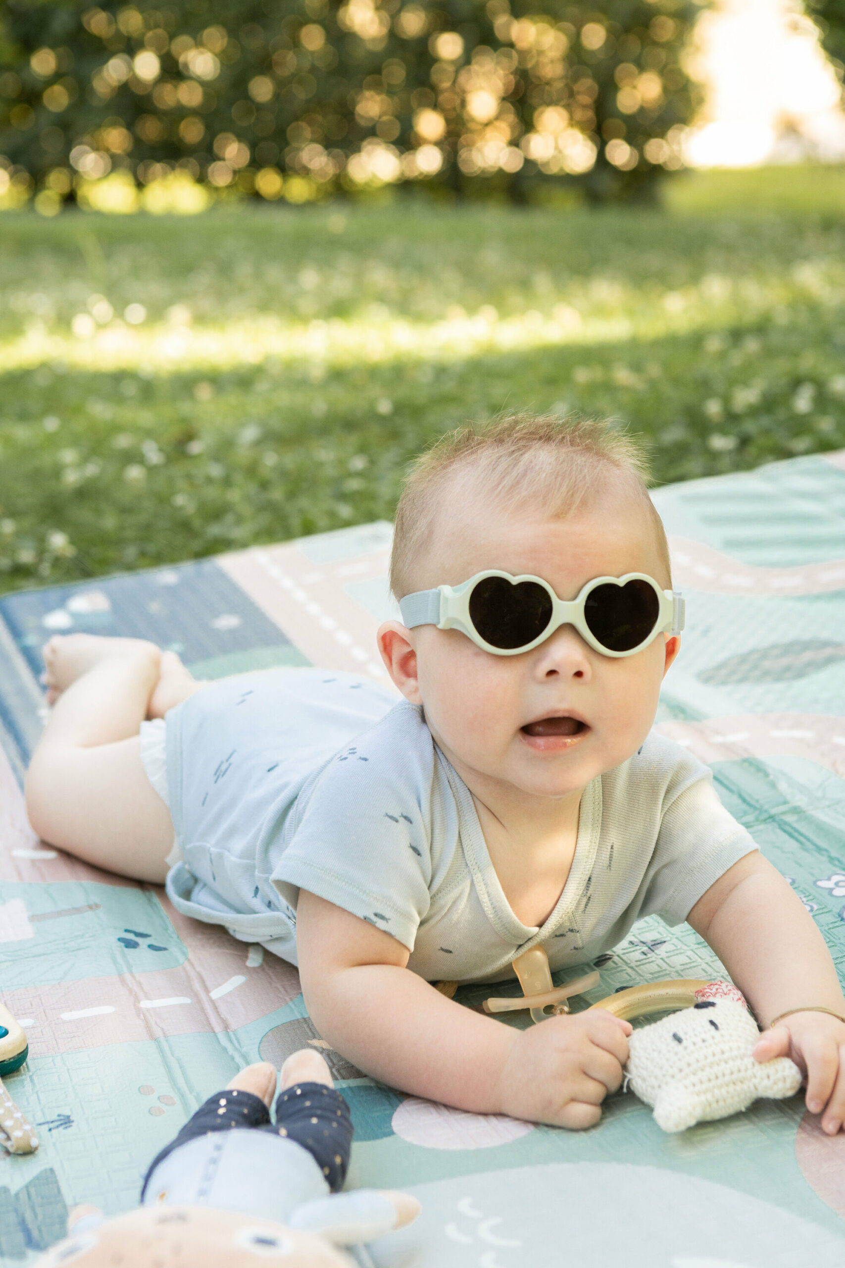 Lunettes 0-9 mois BANDEAU BABY CŒUR menthe (beaba) – Image 3