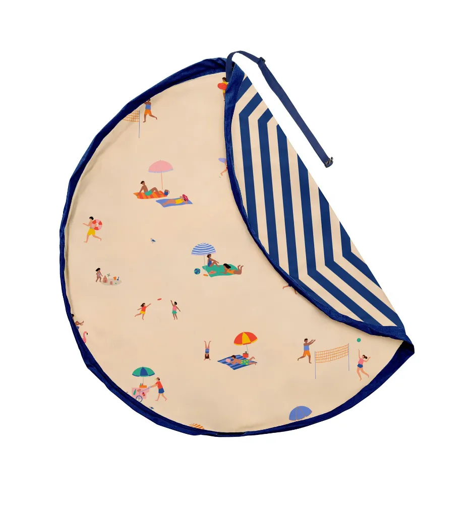3-in-1 tapis de jeu & sac à jouets outdoor - beach (Play and Go)