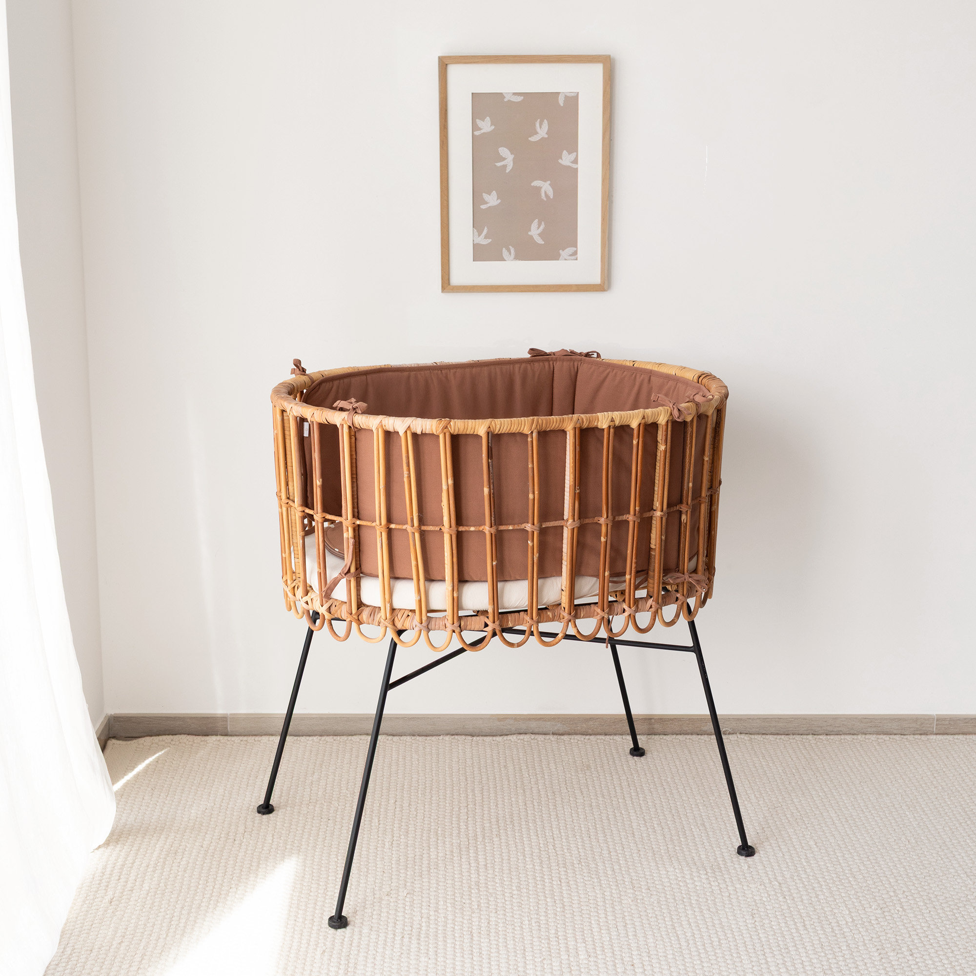 TOUR DE LIT ET PARC 30x180cm Pure coton - Moka (Bemini) – Image 4