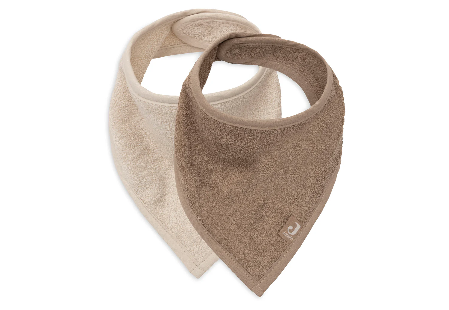 Bavoir Bandana - 2 Unités - Sand And Milky Coffee (Jollein)