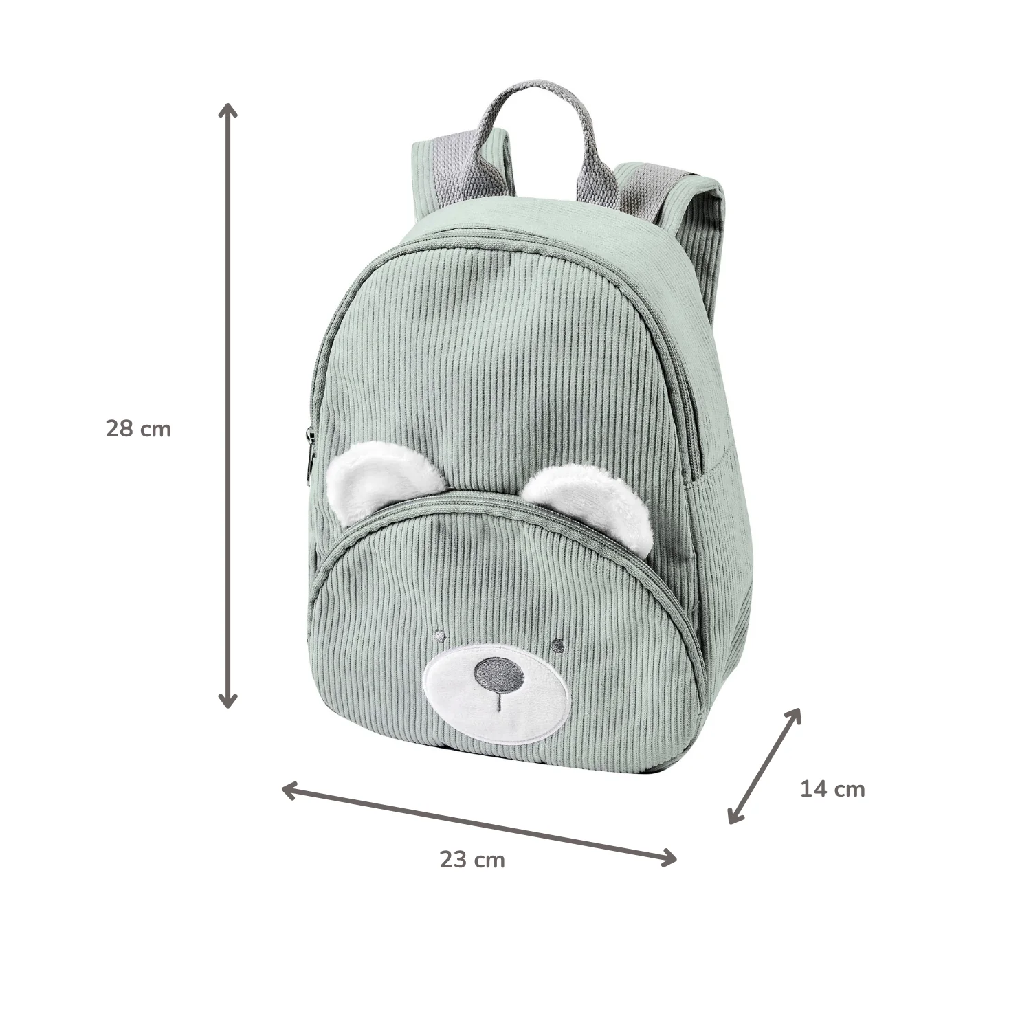 Lapidou Sac à Dos - 28 cm - Cartable Maternelle - Sac Ours Doux - Vert Tilleul (Nattou) – Image 4