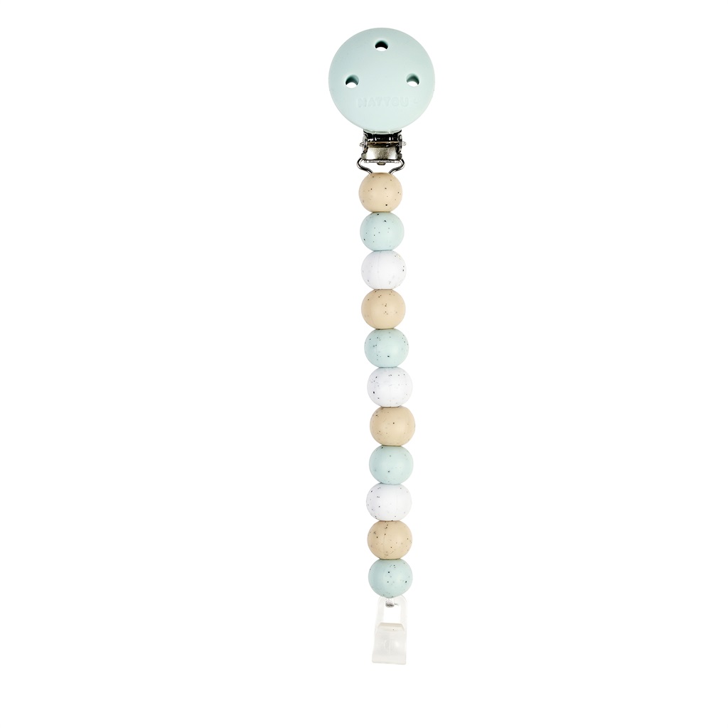 Chaîne de tétine en silicone - 21 cm - Multi vert (Nattou)