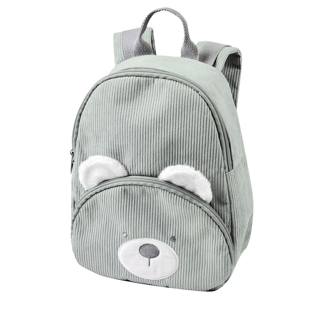 Lapidou Sac à Dos - 28 cm - Cartable Maternelle - Sac Ours Doux - Vert Tilleul (Nattou)