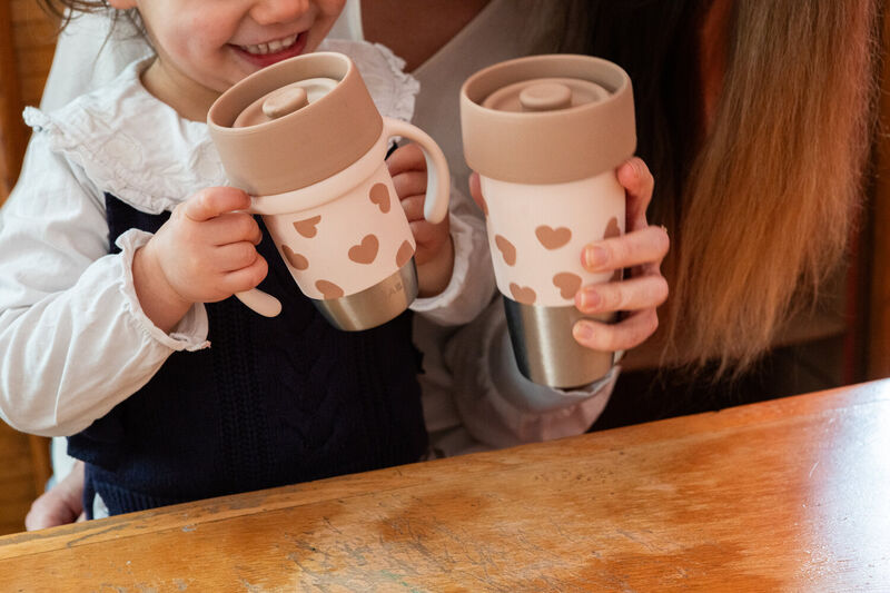 Mini & me - 2 tasses inox Click & drink - BigLove (Beaba) – Image 4