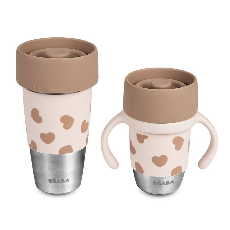 Mini & me - 2 tasses inox Click & drink - BigLove (Beaba)