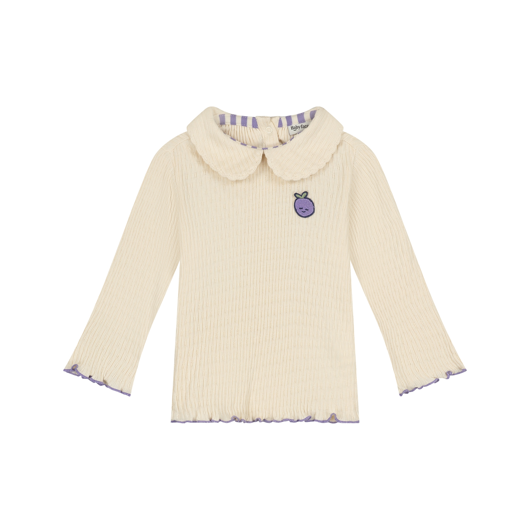 T-Shirt Long Sleeve Girls - Cream AW26 (Babyface)