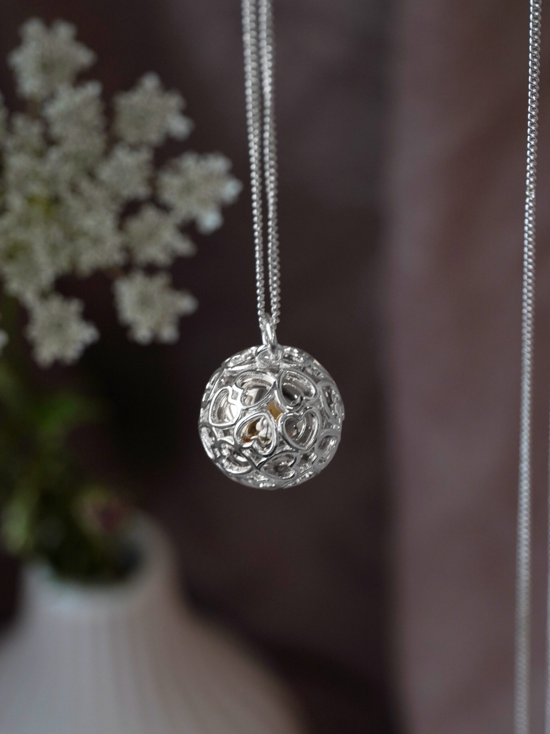 Bijou de grossesse - Cage à Coeur Argent (Bola) – Image 2