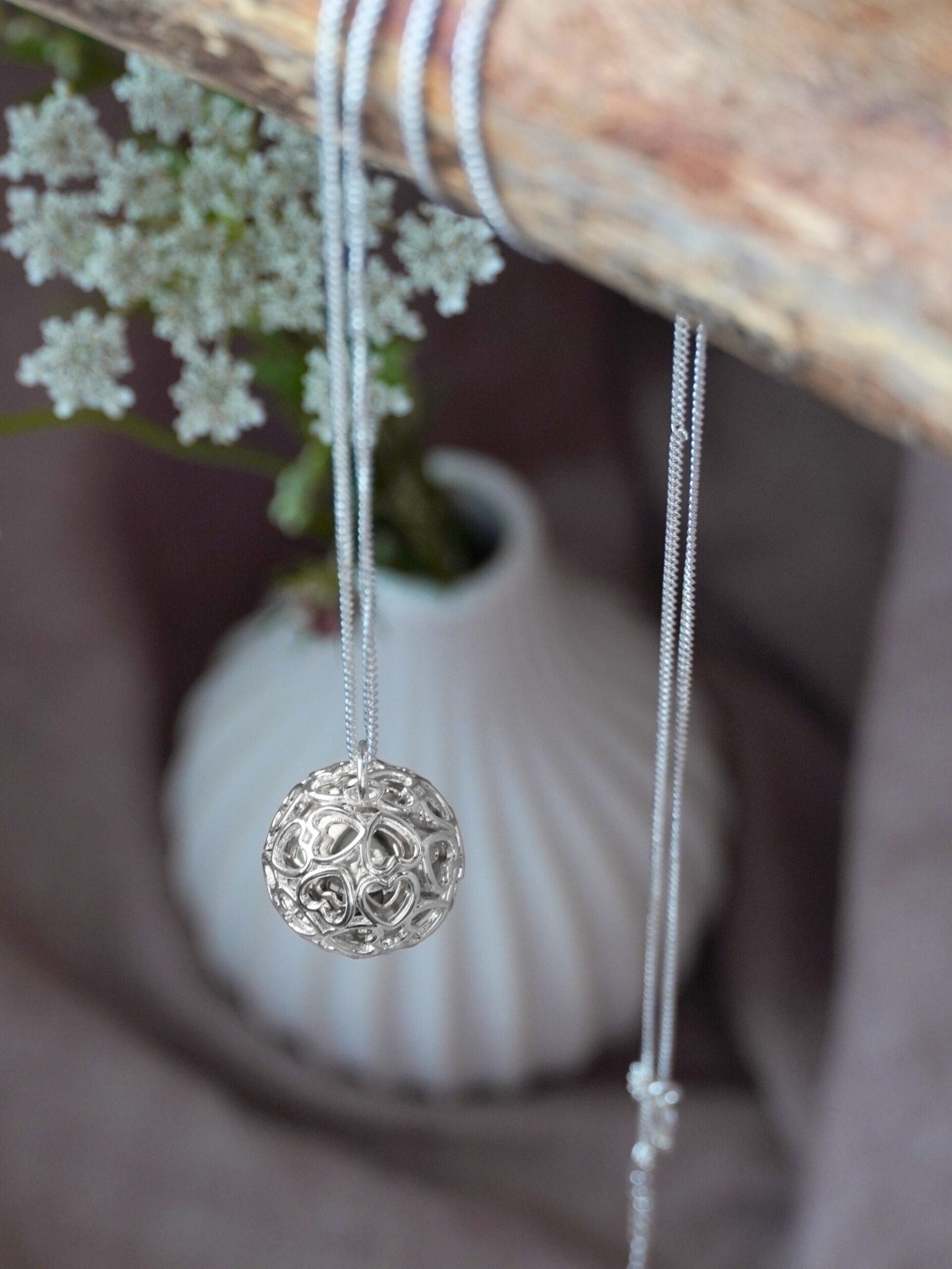 Bijou de grossesse - Cage à Coeur Argent (Bola) – Image 3