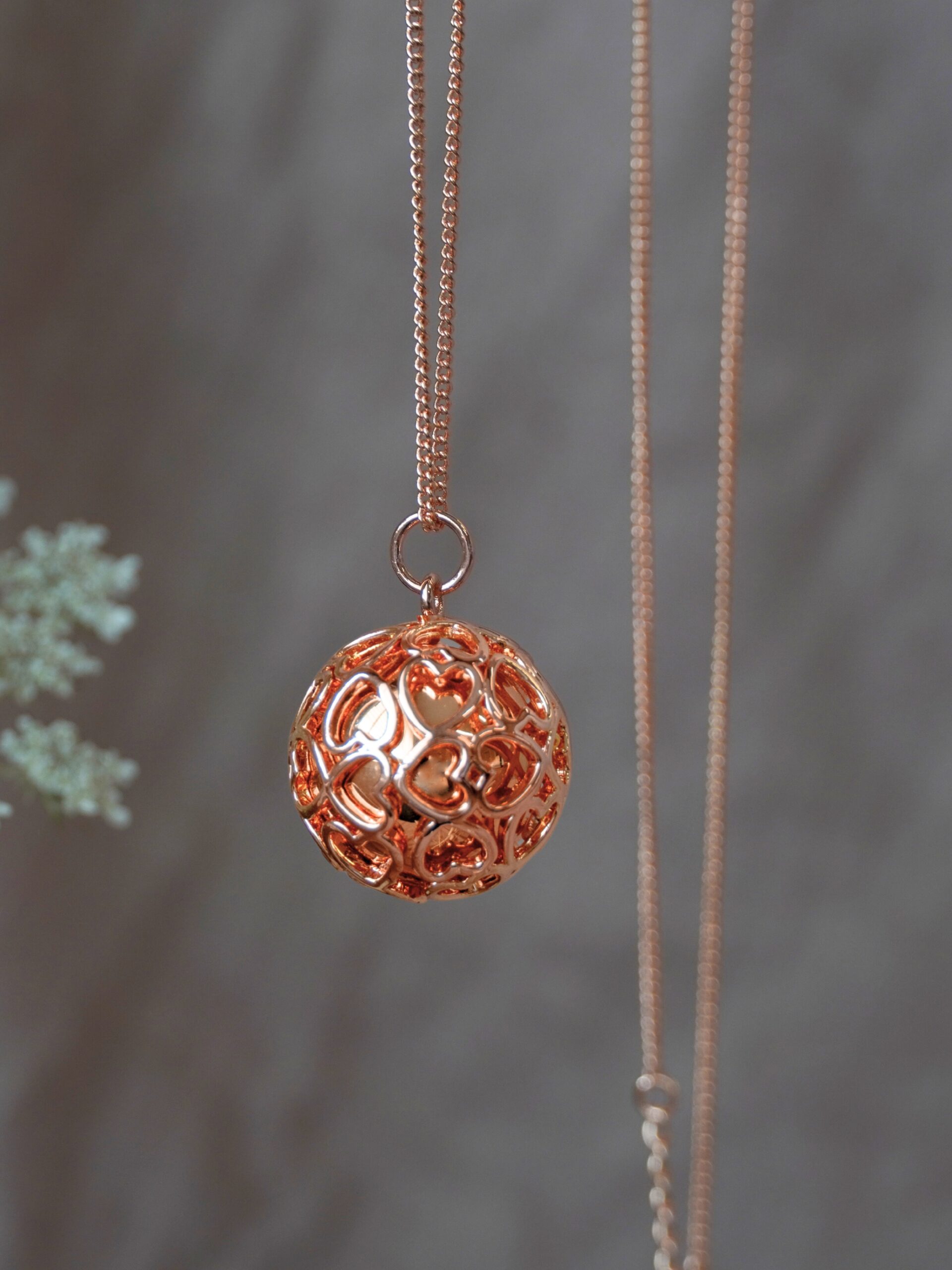 Bijou de grossesse - Cage à Coeur Rose Gold (Bola) – Image 2