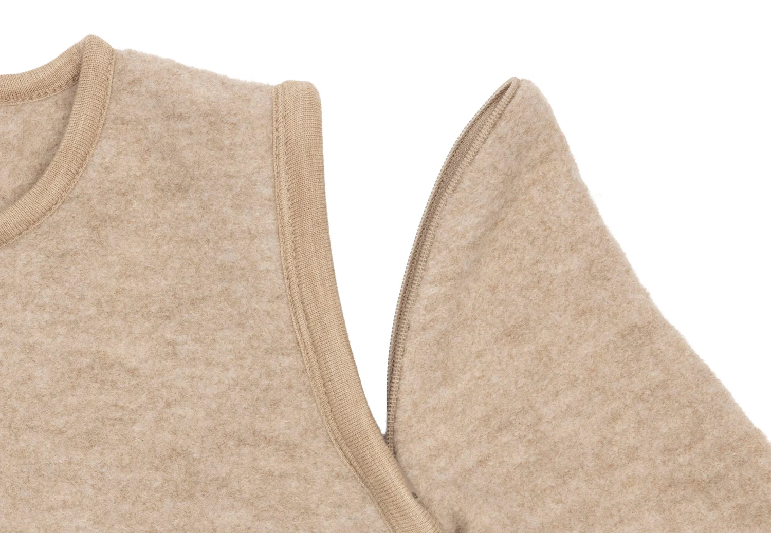 Gigoteuse avec Manches Amovible Ronde - Merino Wool Felted Natural 60cm (Jollein) – Image 3