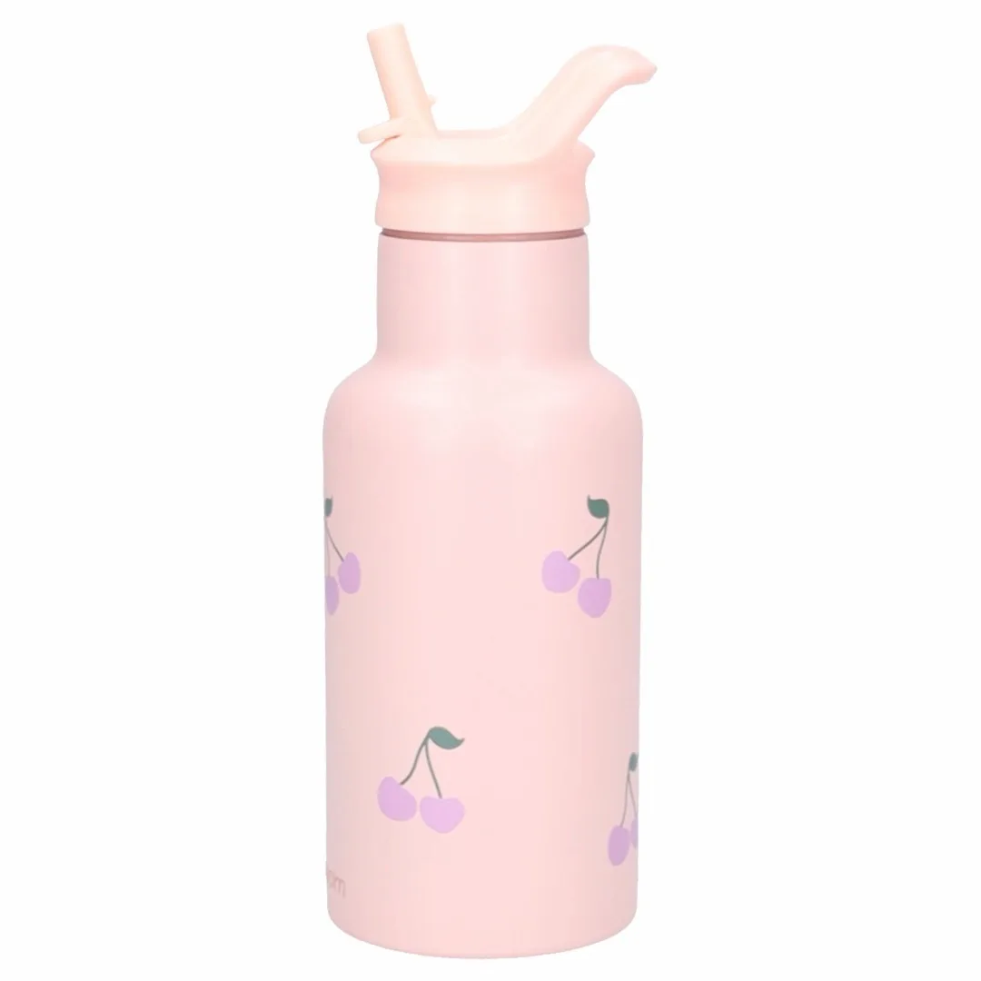 Gourde 350ml – Cerises rose Kidzroom (BB&CO)