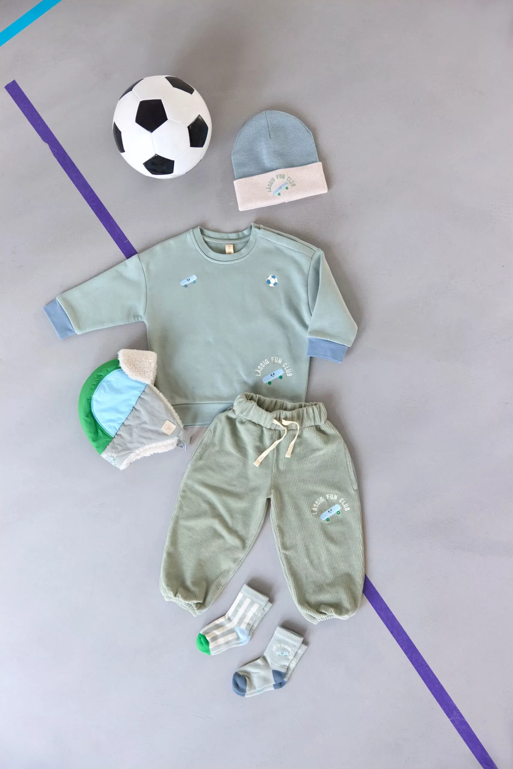 Chaussettes de Tennis enfants (3 pcs) - coton bio, Skateboard (Lassig) – Image 3