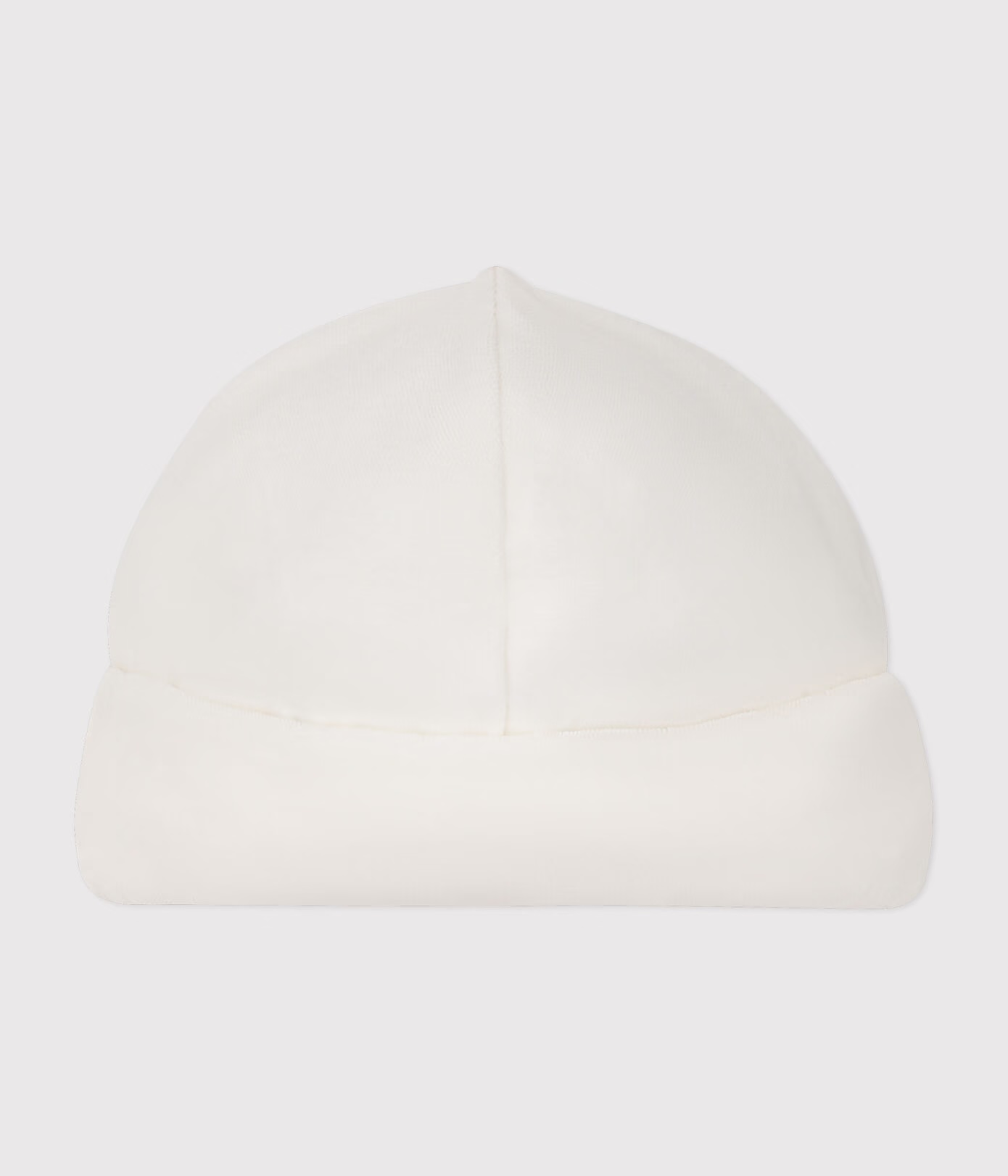 Bonnet naissance bébé en velours uni en coton AW26 (Petit Bateau) – Image 2