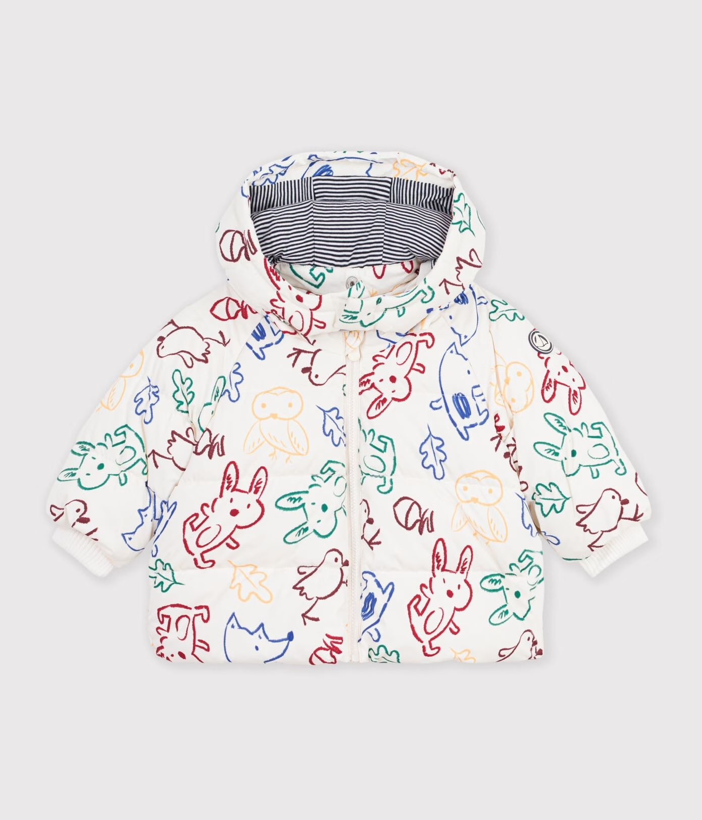 Doudoune bébé en polyester imprimé AW26 (Petit Bateau)