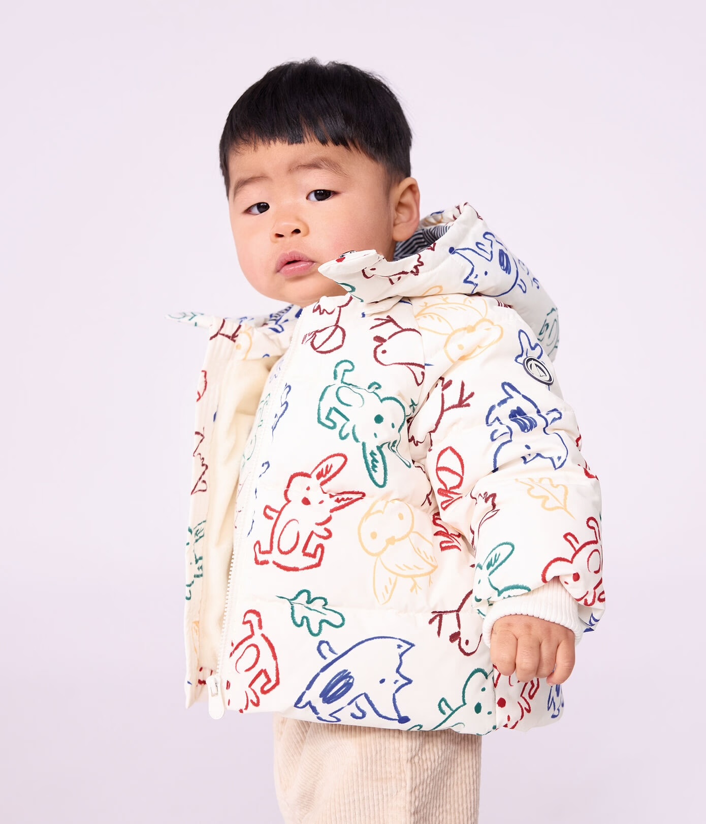 Doudoune bébé en polyester imprimé AW26 (Petit Bateau) – Image 2