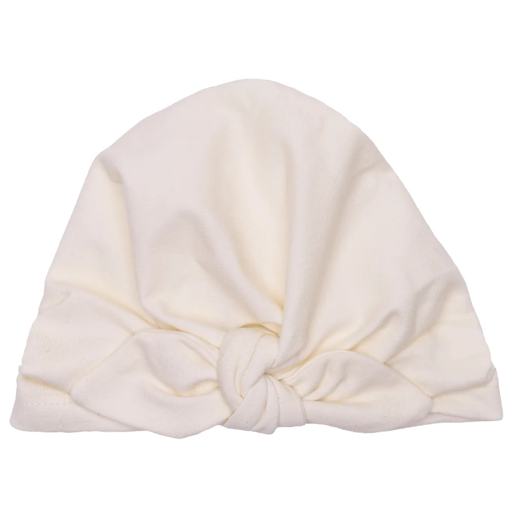 Bonnet bébé naissance forme turban ivoire (BB and Co)