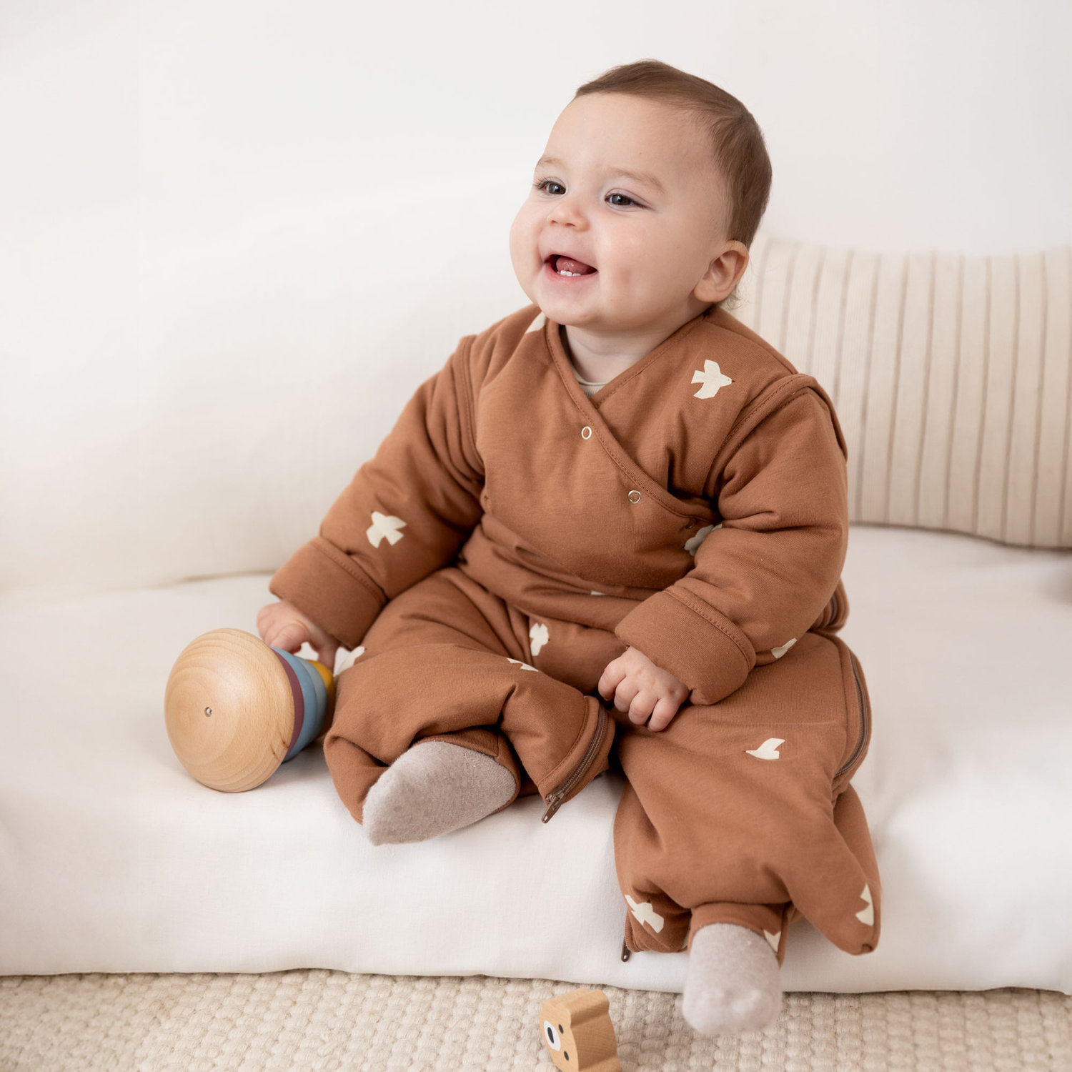 MAGIC BAG 4-12m Cocon moelleux Tog 2.5 PIUMA MOKA (Bemini) – Image 3