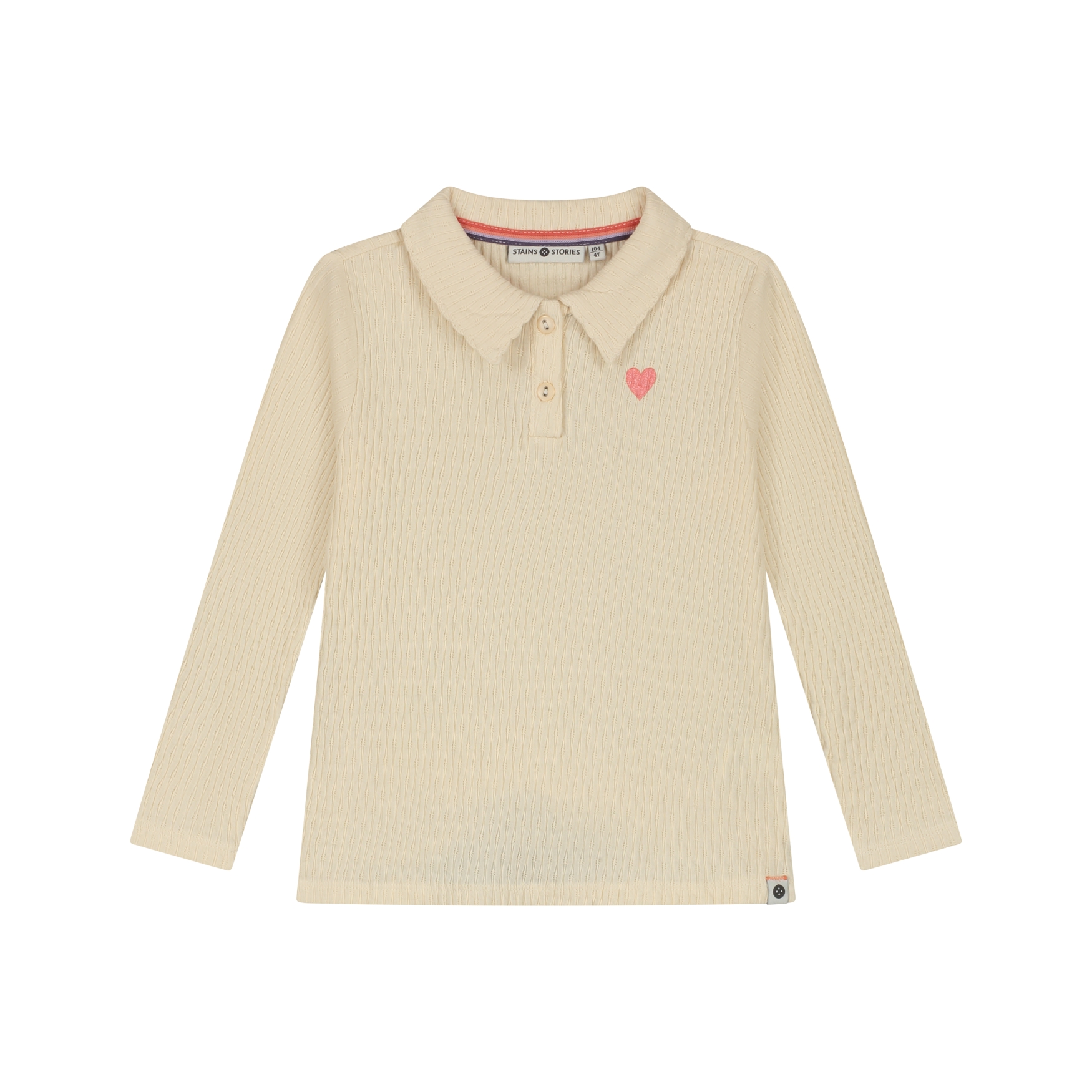 T-shirt Long Sleeve Girls - Cream SS26 (Stains Stories)
