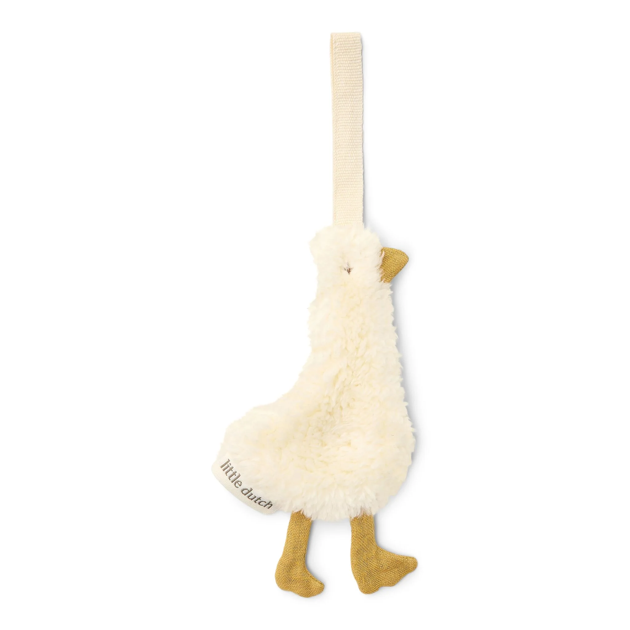 Attache-tétine doudou - Blanc - Little Goose( Little Dutch )
