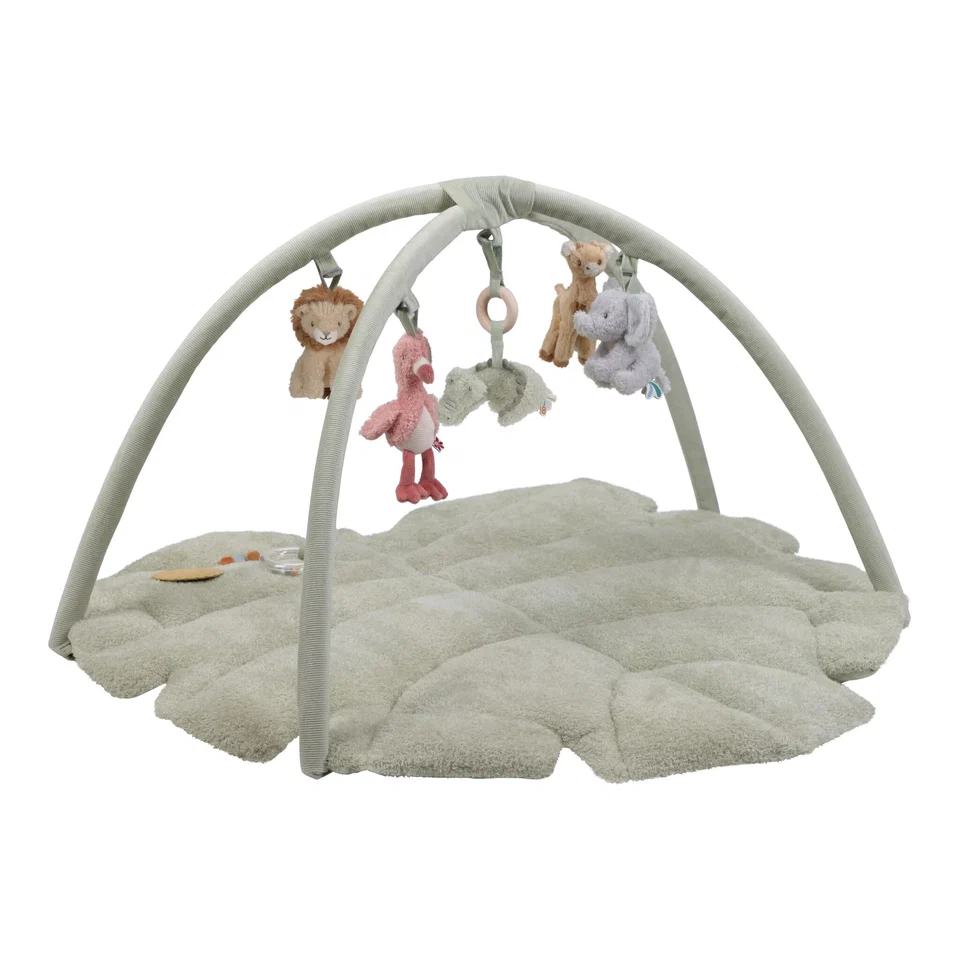 Safari Friends Tapis de jeu avec un arc Feuille ( Little Dutch )