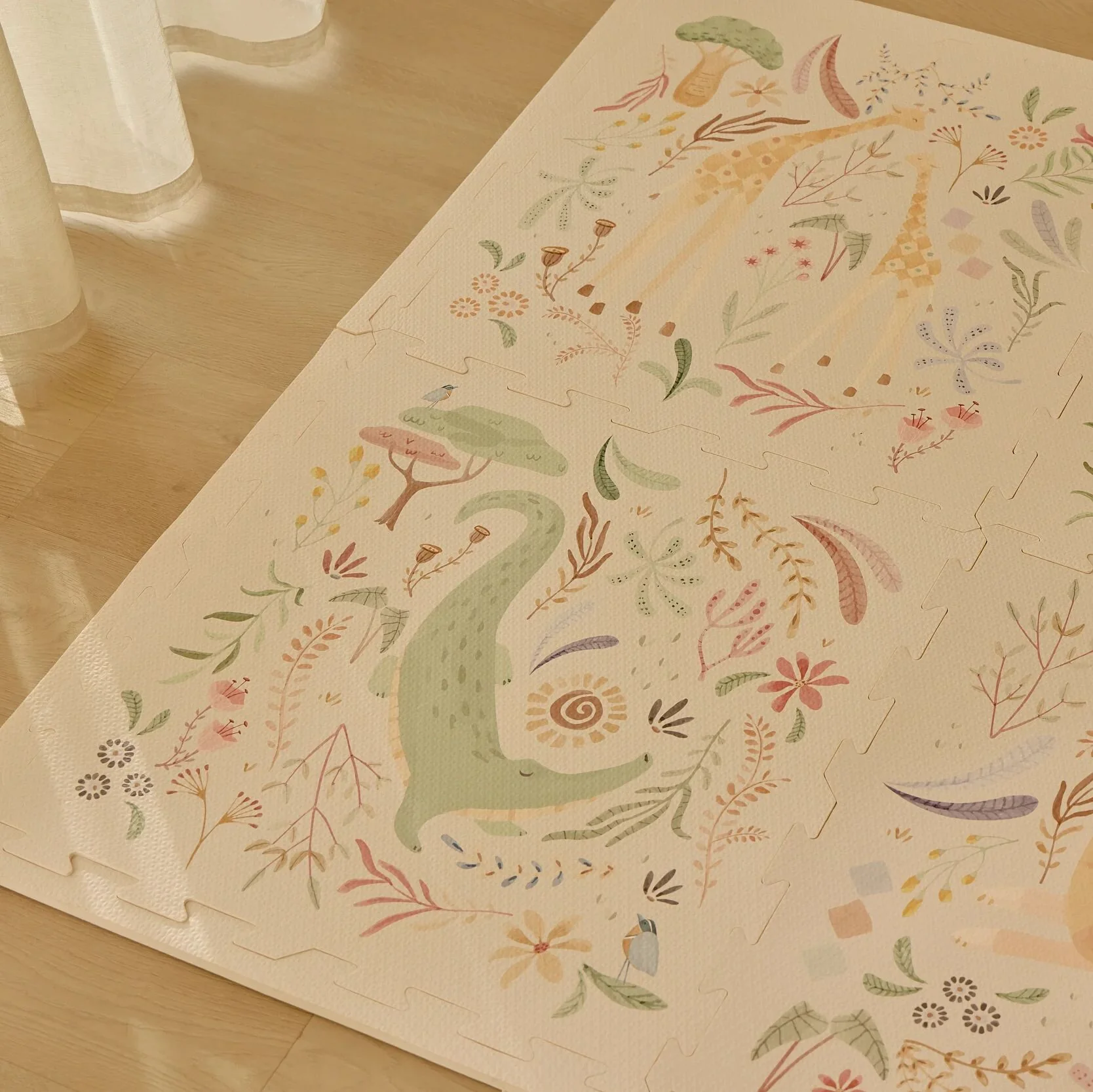 Tapis puzzle Tapis de jeu Animaux de safari blancs ( Little Dutch ) – Image 4