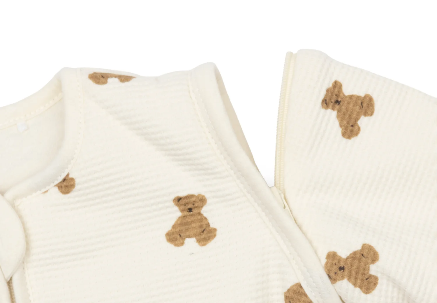 Gigoteuse avec Manches Amovible - Mini Teddy Bear Little Waffle 60 Cm (Jollein) – Image 4