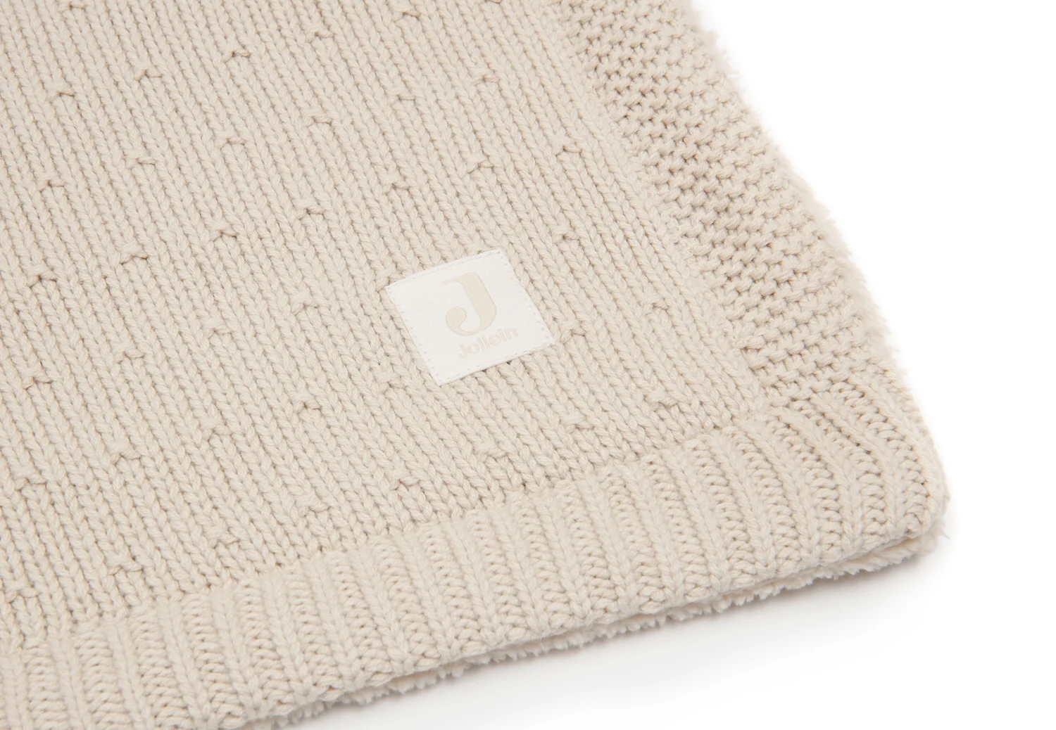 Couverture Berceau 75x100cm Sprinkle Knit - Sand/Fluffy (Jollein) – Image 3
