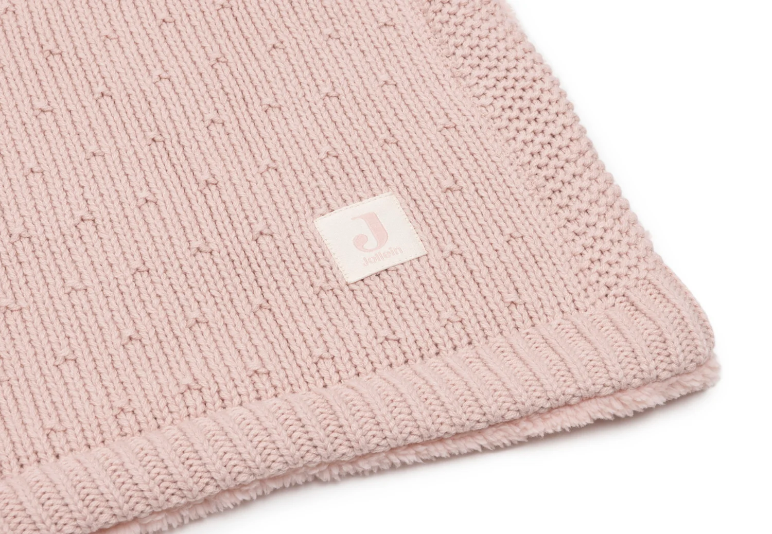 Couverture Berceau 75x100cm Sprinkle Knit - Silk Rose/Fluffy (Jollein) – Image 3