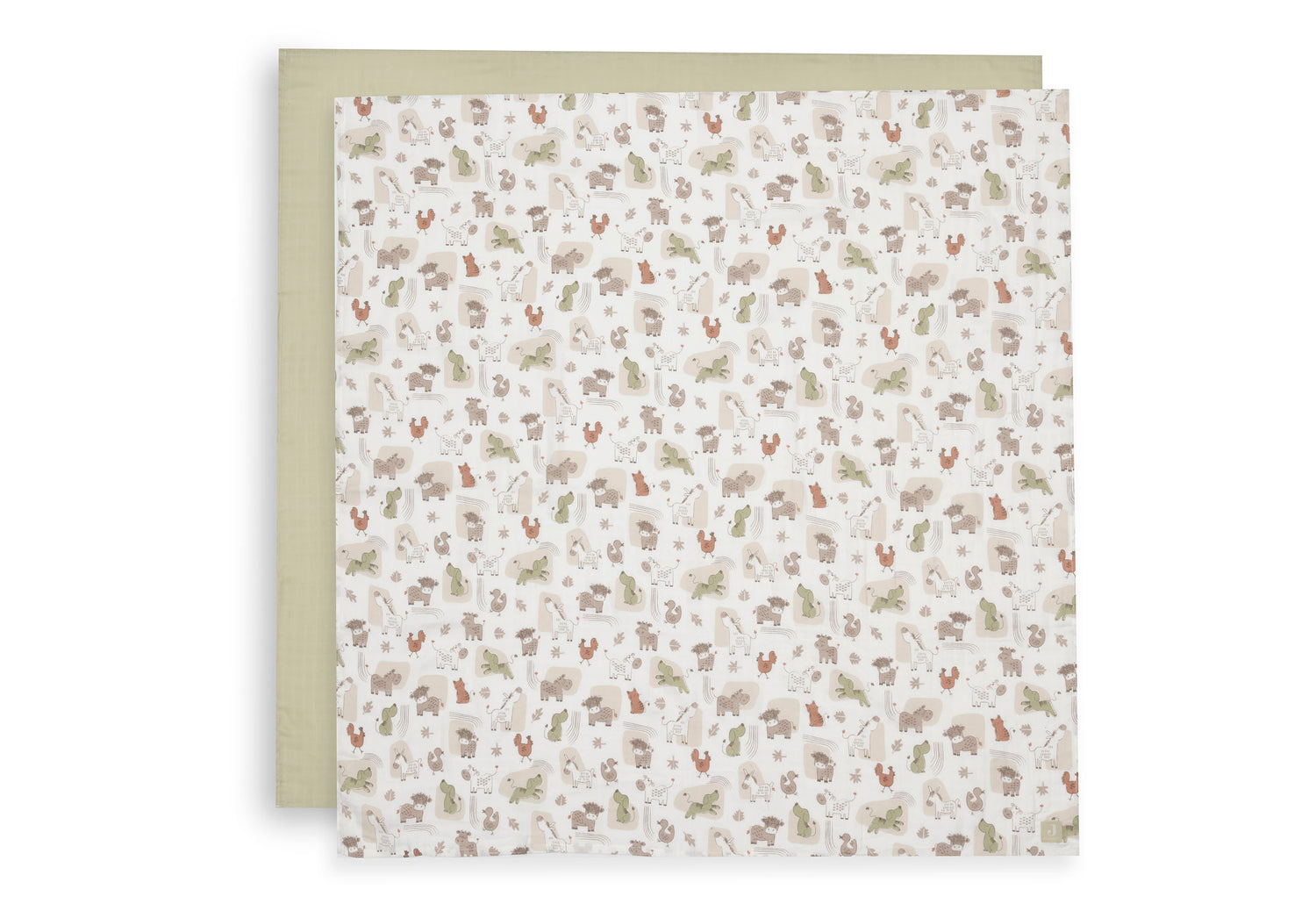 Lange gaze de Coton 115x115cm - Barn Buddies - 2 Unités (Jollein) – Image 3