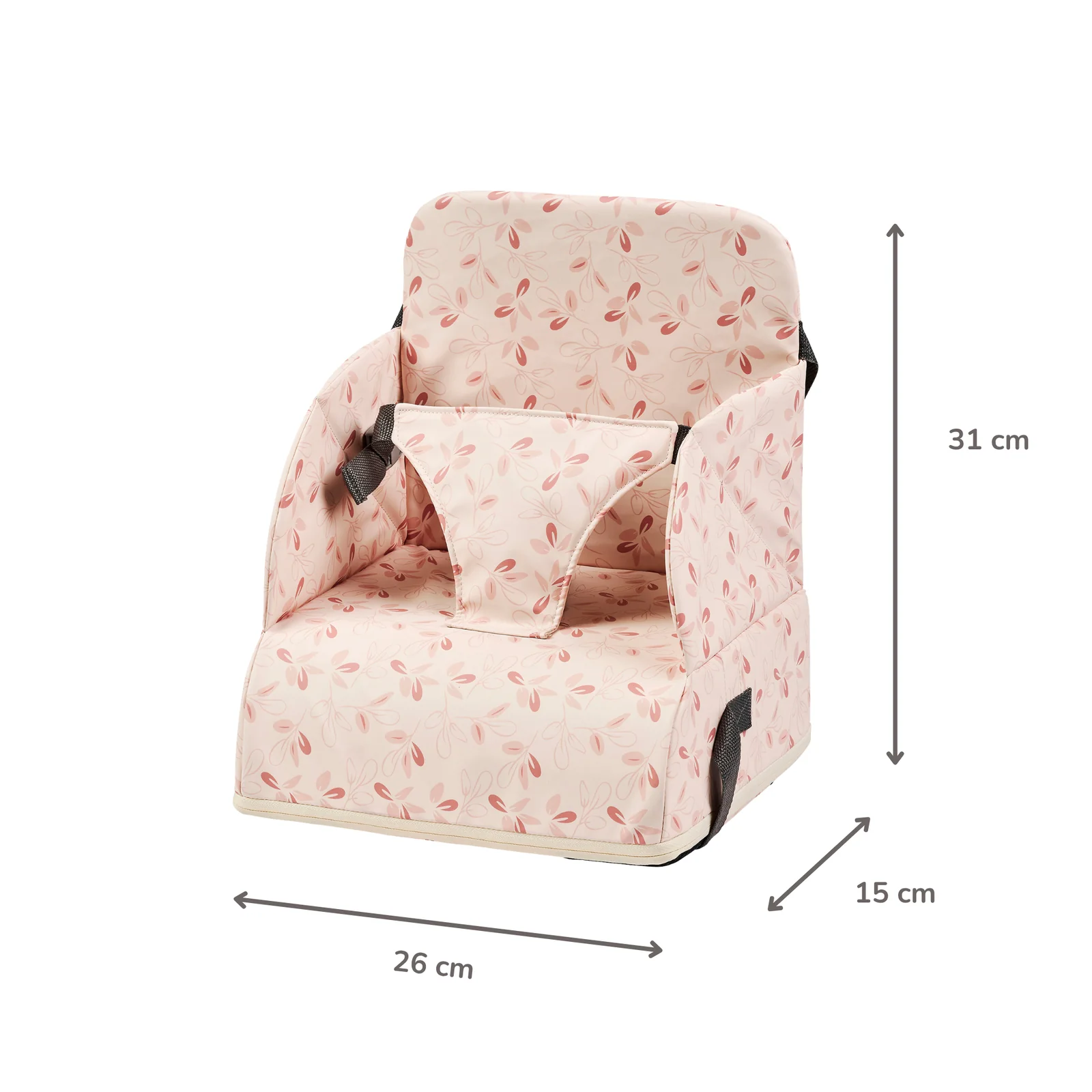 Rehausseur de Chaise Pliable pour Chaise de Salle à Manger - Siège Imperméable avec Harnais de Sécurité - Rose avec Pétales (Nattou) – Image 4