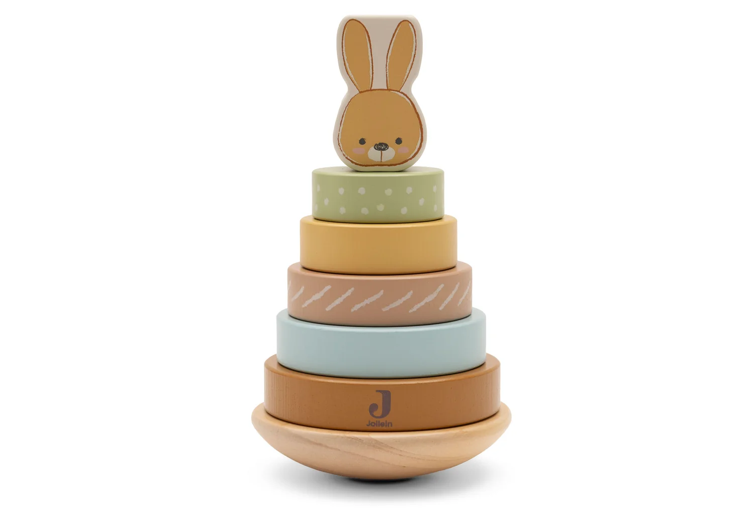 Tour d'Anneaux à empiler en bois - Bunny Luz (Jollein)