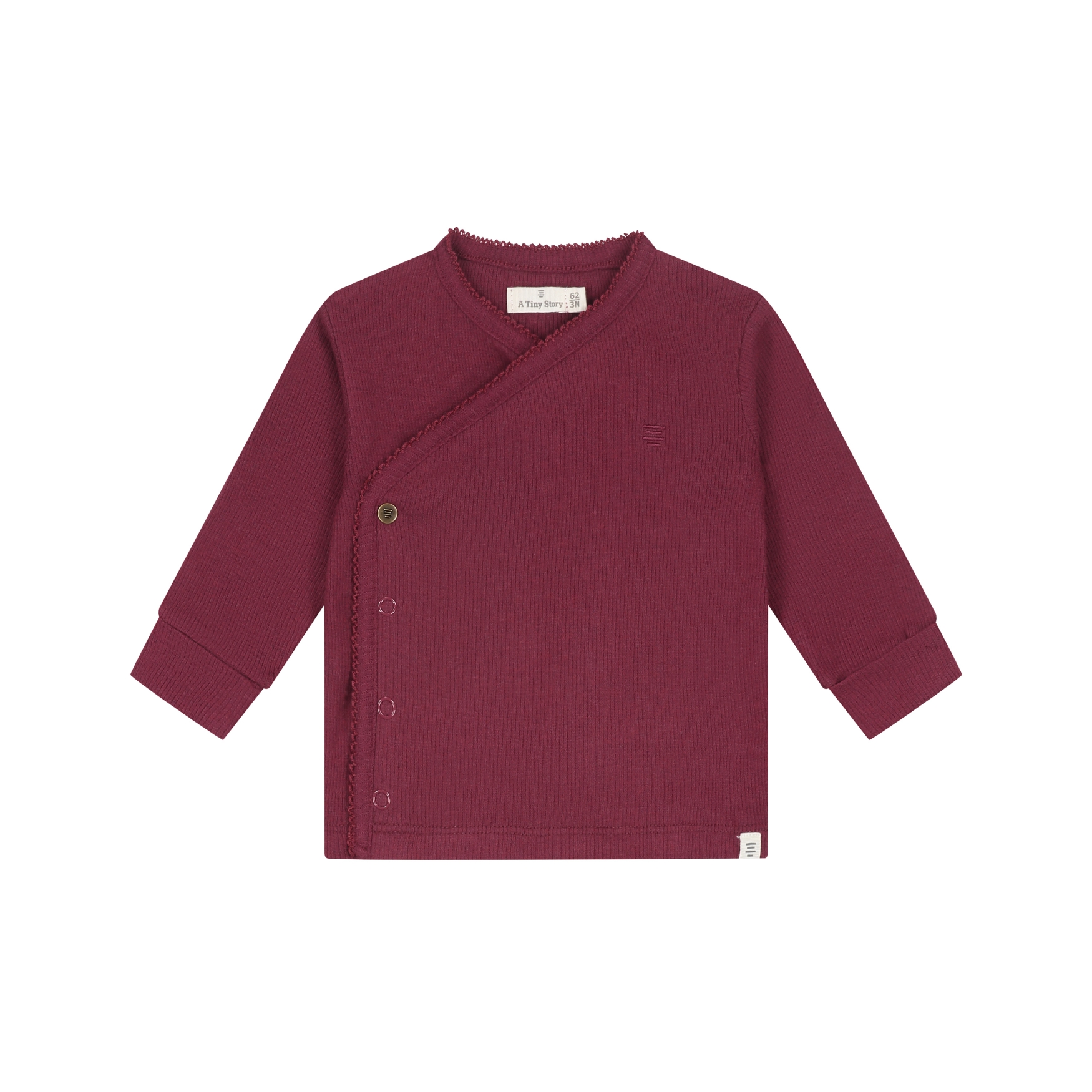 T-Shirt Bébé Long Sleeve - Rouge Foncé AW26 (Tiny Story)