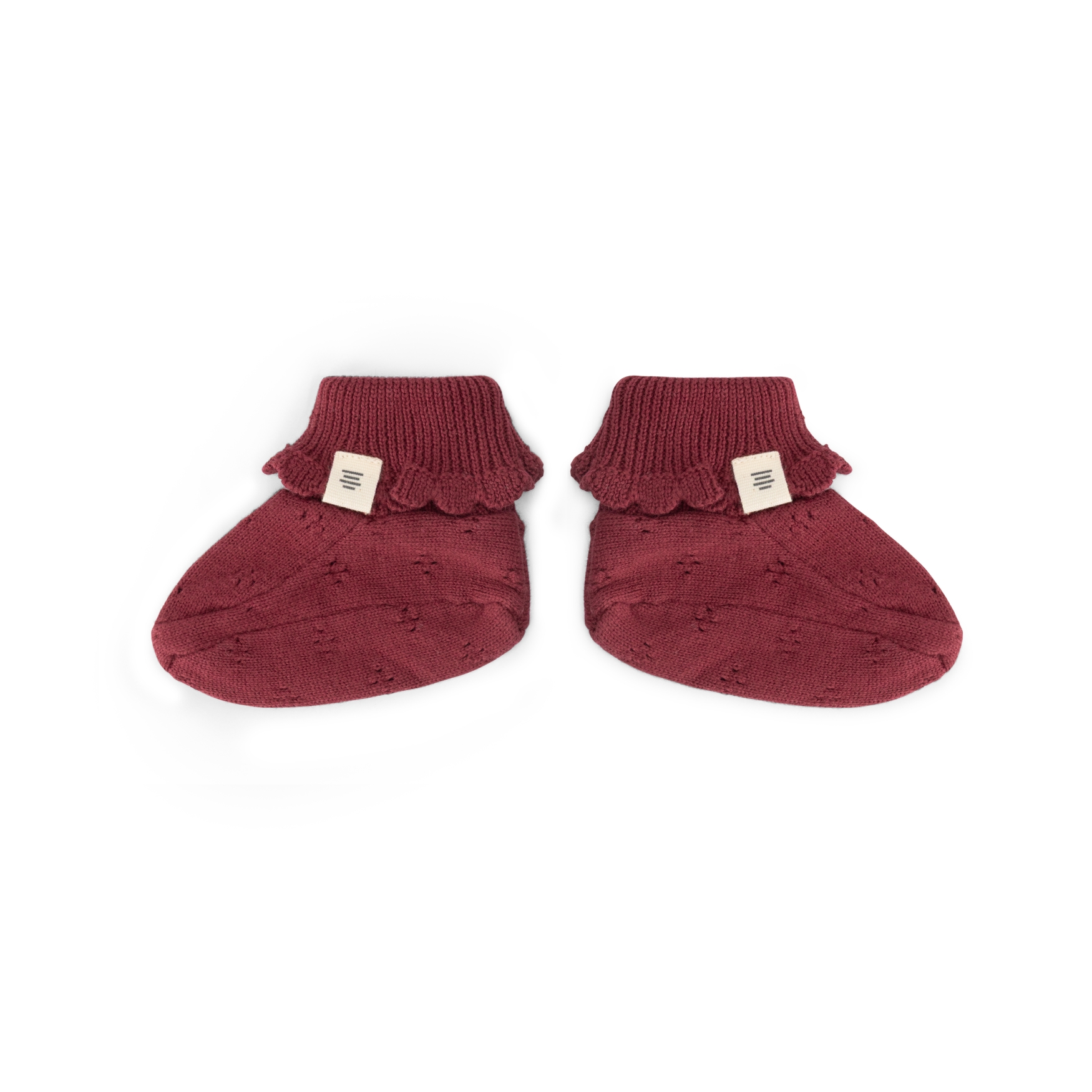 Chaussons Bébé - Rouge Foncé AW26 (Tiny Story)