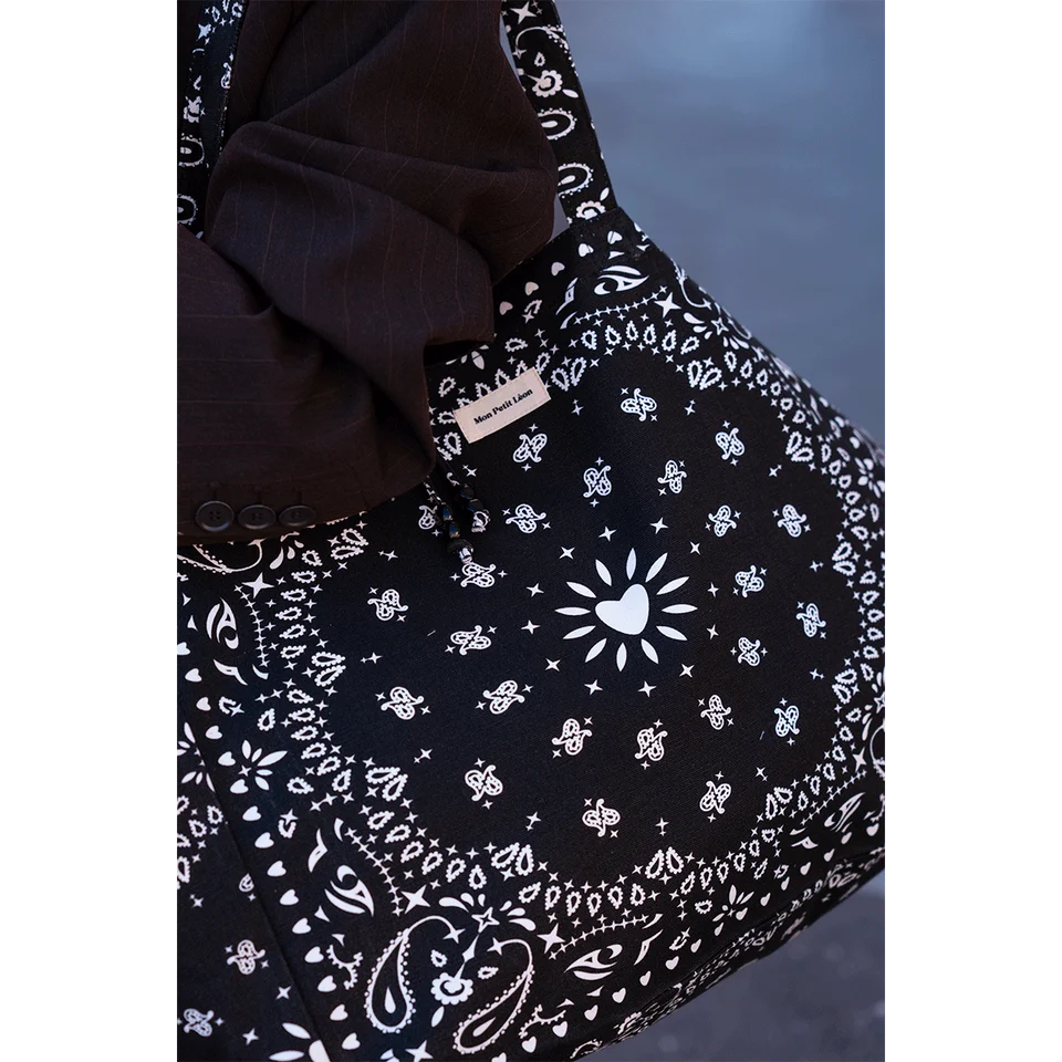 Cabas XXL - Bandana Noir (Mon petit Léon) – Image 2