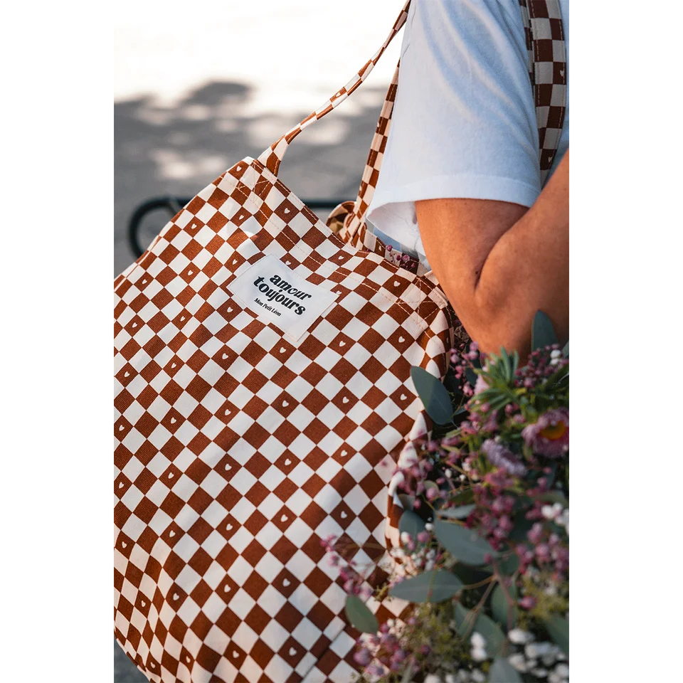 Cabas XXL Damier Coeur (Mon petit Léon) – Image 3