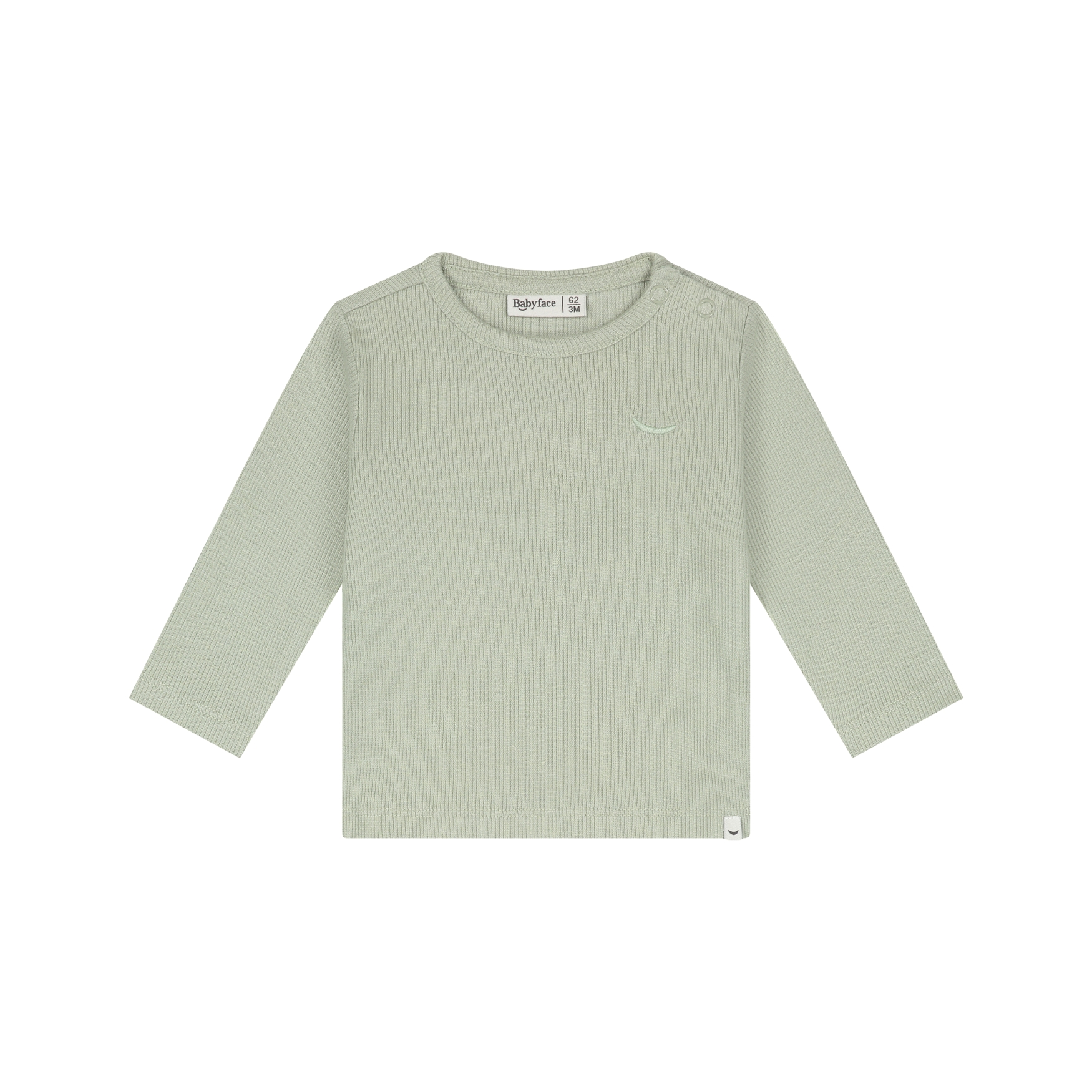 T-Shirt bébé Longues Manches Velours Pistachio AW26 (Babyface) Sweet