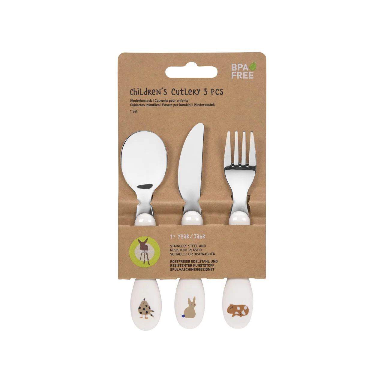COUVERTS ENFANTS INOX (3 PC) - LITTLE MATEYS ROYAL BLEU (Lassig) – Image 3